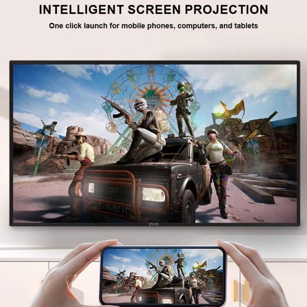 Zyvo 40 Inch Pro BT Smart LED TV | HDR10 | Bluetooth | Voice Remote | 1GB RAM | 8GB ROM | Dual HDMI & USB